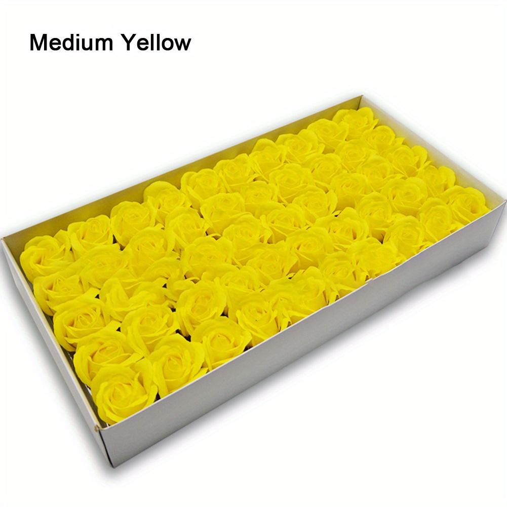 50pcs Handmade Soap Roses, 4 Layer Roses, DIY Flower Head, Wedding Rose Flowers Decor, Valentine's Day Romantic Bouquet