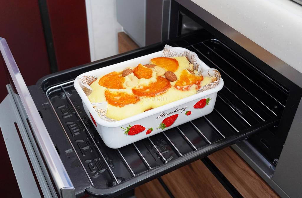Fuji Enamel Strawberry Deep Rectangular Container, Large, 1.95L, STB-DL