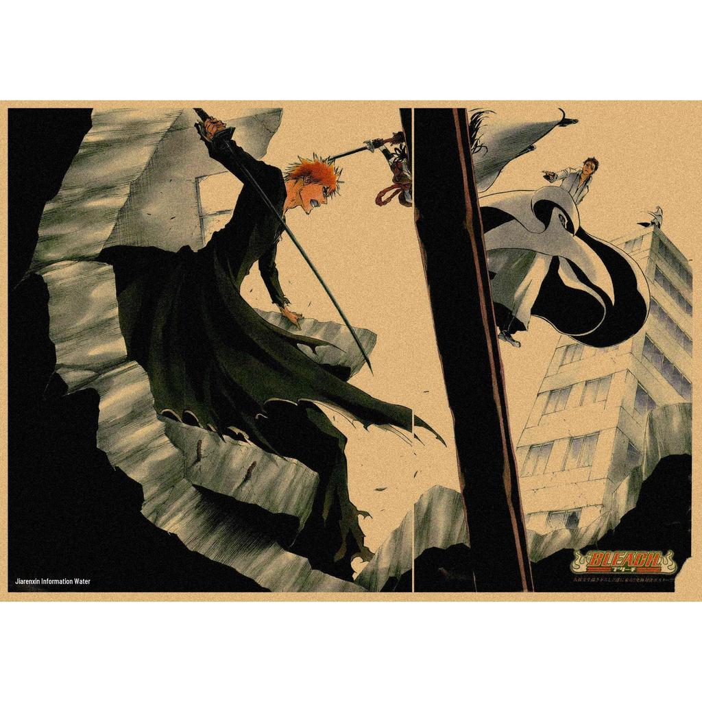 Bleach Anime Retro Kraft Paper Poster Wall Decoration