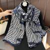Summer new beautiful brocade long silk scarf spring and autumn Korean version fashion outer shawl office air-conditioned room to keep warm