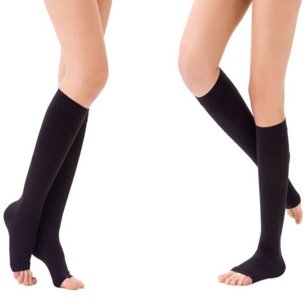 Cool Material Compression Stockings Open Toe Graduated Pressure Stockings  Swollen Legs Prevention