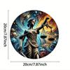 Metal Tin Sign Justice Goddess Wall Art 8x8 Inch Home Kitchen Decor
