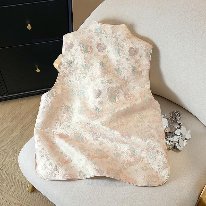 Women's New Chinese Style Jacquard Stand Collar Vest