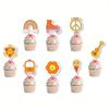 1set of 24pcs Cute DIY Disposable Cupcake Insert Flags Perfect for Birthday and Family Gathering Decor