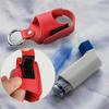 Convenient PU Leather Inhaler Travel Case Portable Holder for Daily Use and Indoor Activities with Metal Buckle