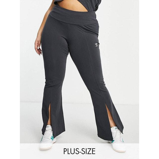 

Черные расклешенные брюки adidas Originals 80 s Aerobic Plus с разрезом спереди