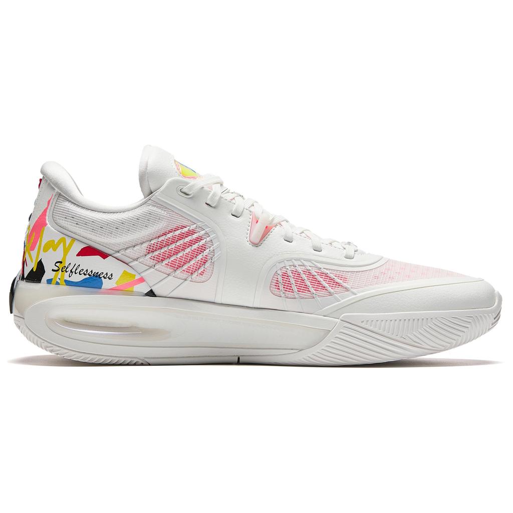 New ANTA KT10 Basketball Shoes Men Low Top Graffiti/White 112441101-2