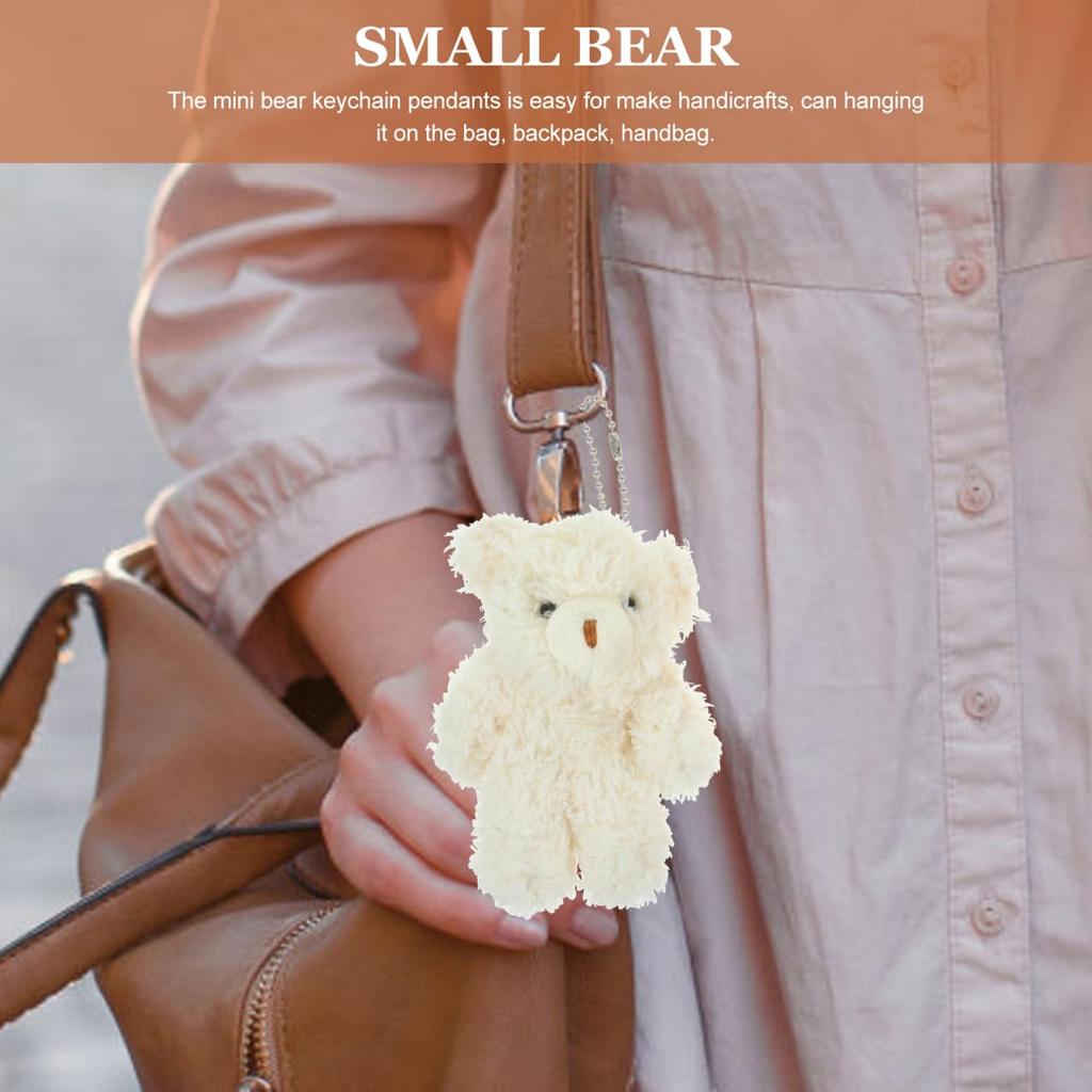 CALLARON 12-Piece Set of Stylish and Cute Bear Keychains and Small Plush Toys, Bag Charms, Perfect for Girls, Graduations, Christmas, or as a Keepsake