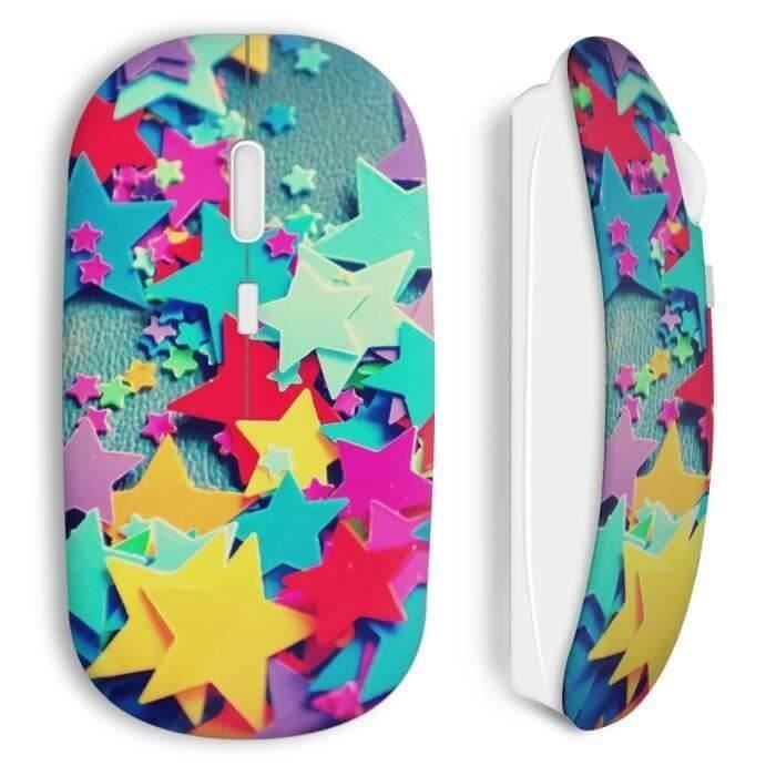 Wireless Mouse Colorful Stars Scrap Booking