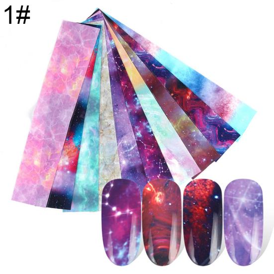 DIY Star Night Sky selbstklebende Nail Art Aufkleber Transferpapier Aufkleber Maniküre Dekor