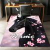 Custom Name Horse Printed Carpet,Rug for Office Chair Living Room Bedroom Kitchen Room Decor Gifts.