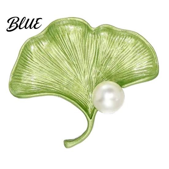 Sweater Brooch Pin Versatile Botanical Leaf Design with Glossy Fade-Resistant