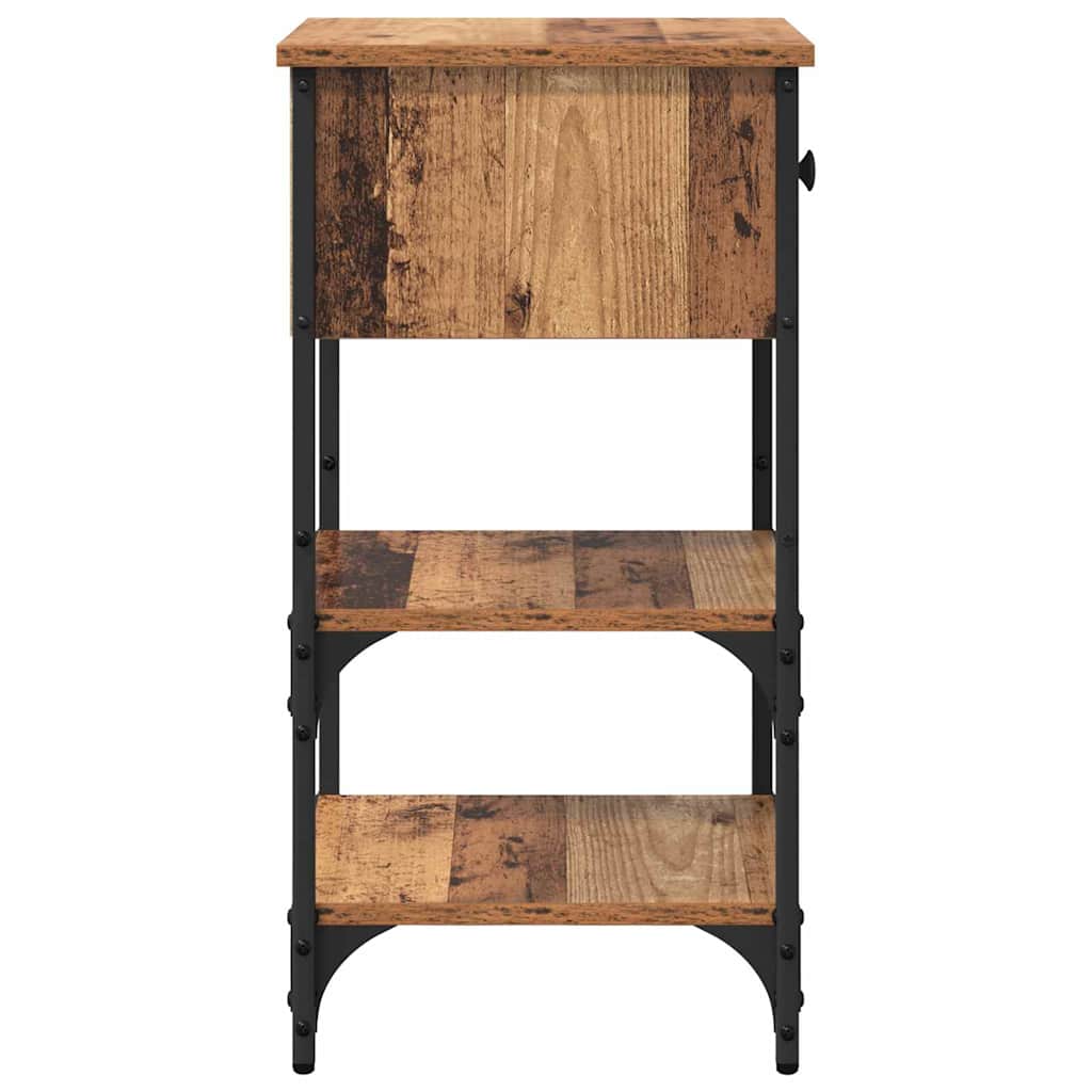 Nightstand with Drawers Brown 33.5 X 36 X 70 Cm Engineered Wood