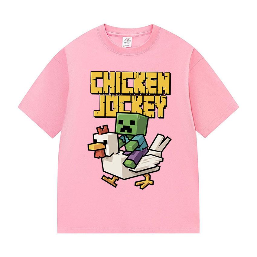 Game Chicken Jockey Funny Graphic T Shirt Men Fashion Cosplay O-Neck Clothing T-shirts Y2k Unisex Retro Oversized Cotton T-shirt