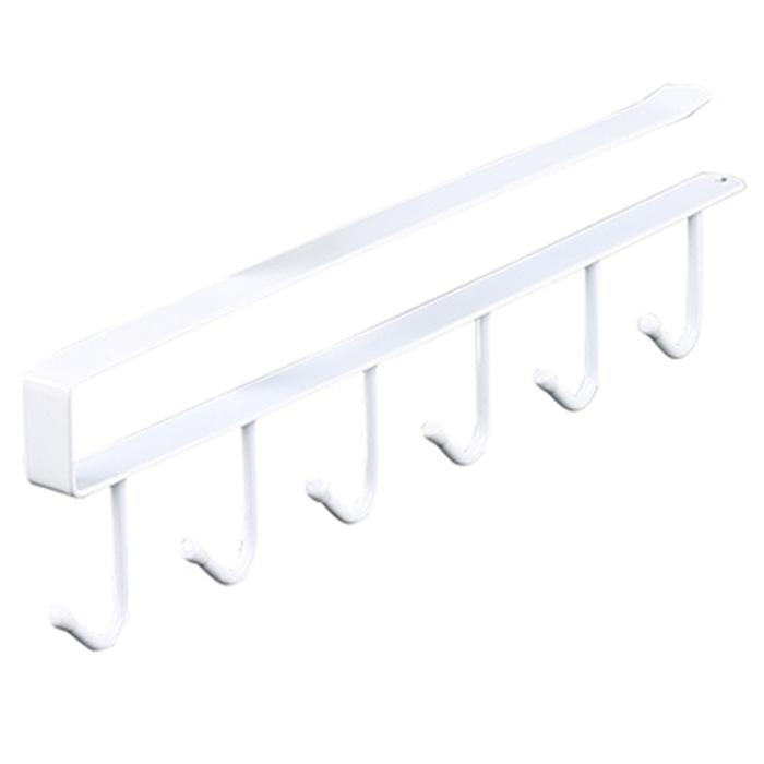 

6 крючков, держатель для кружки, кофейная чашка, черно-белые крючки, полка, многофункциональный кухонный шкаф, органайзер для мелочей, вешалка для хранения белый