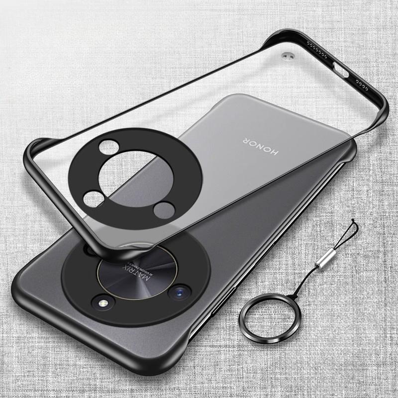 Frameless Phone Case for Honor X9C Smart X9 C Matte Hard PC Translucent Shockproof Bumper Ring Back Case for Honor X60 Pro X60i Borderless Cover