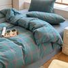 Retro Striped Four-piece Set, Cotton Pure Cotton 100 Washed Cotton Bed Sheet Quilt Cover, Male Student Dormitory Bed Three-piece Set 1