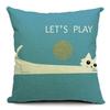 Cute Cartoon Cat Cushion Cover Cat Cotton Linen Pillow Case Sofa Decorative Pillowcase Home Accessories Animal Pillow Cover