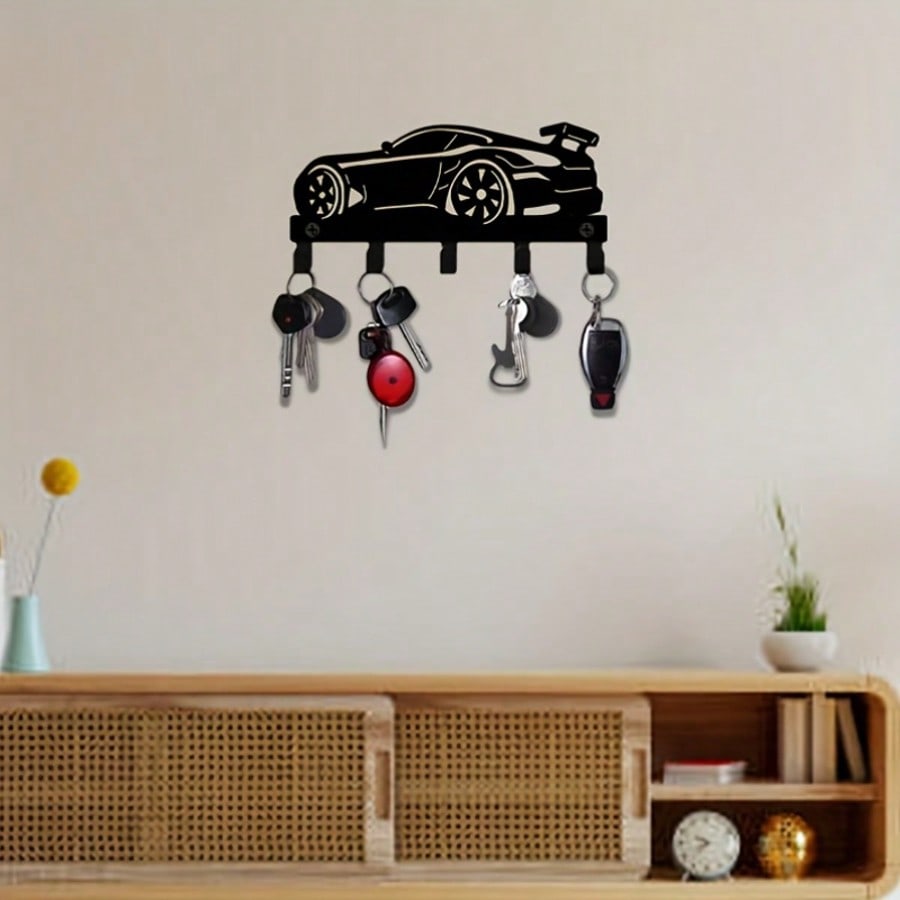 Metal Key Hook Wall Mount Multi Functional Kitchen Bathroom Garage Organizer