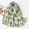 Animal Scarf Tassel Viscose Shawl Dachshund Dog Cat Pattern Scarves Women Muslim Hijab Cute Head Wraps Muffler