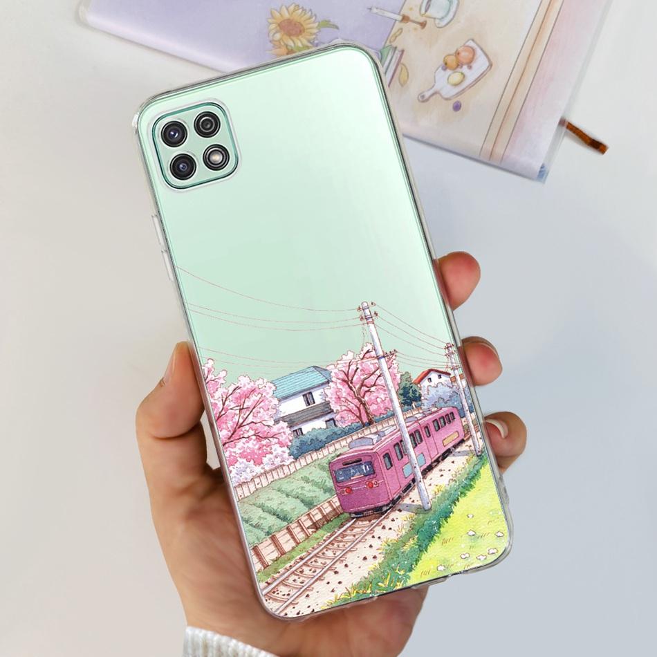 Stylish Phone Case For Samsung Galaxy A22 5G A22S A22 4G Transparent TPU Soft Silicone Back Cover For Samsung A22 A225F A226B