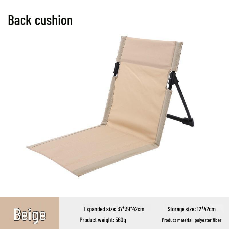 Portable Folding Camping Chair with Backrest and Cushion for Outdoor Beach, Balcony, Park, or Picnic Use