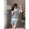 Summer Casual Sportswear Set for Women - Two Loose-fitting T-shirts and Shorts in Summer Style, in A Two-piece Set.