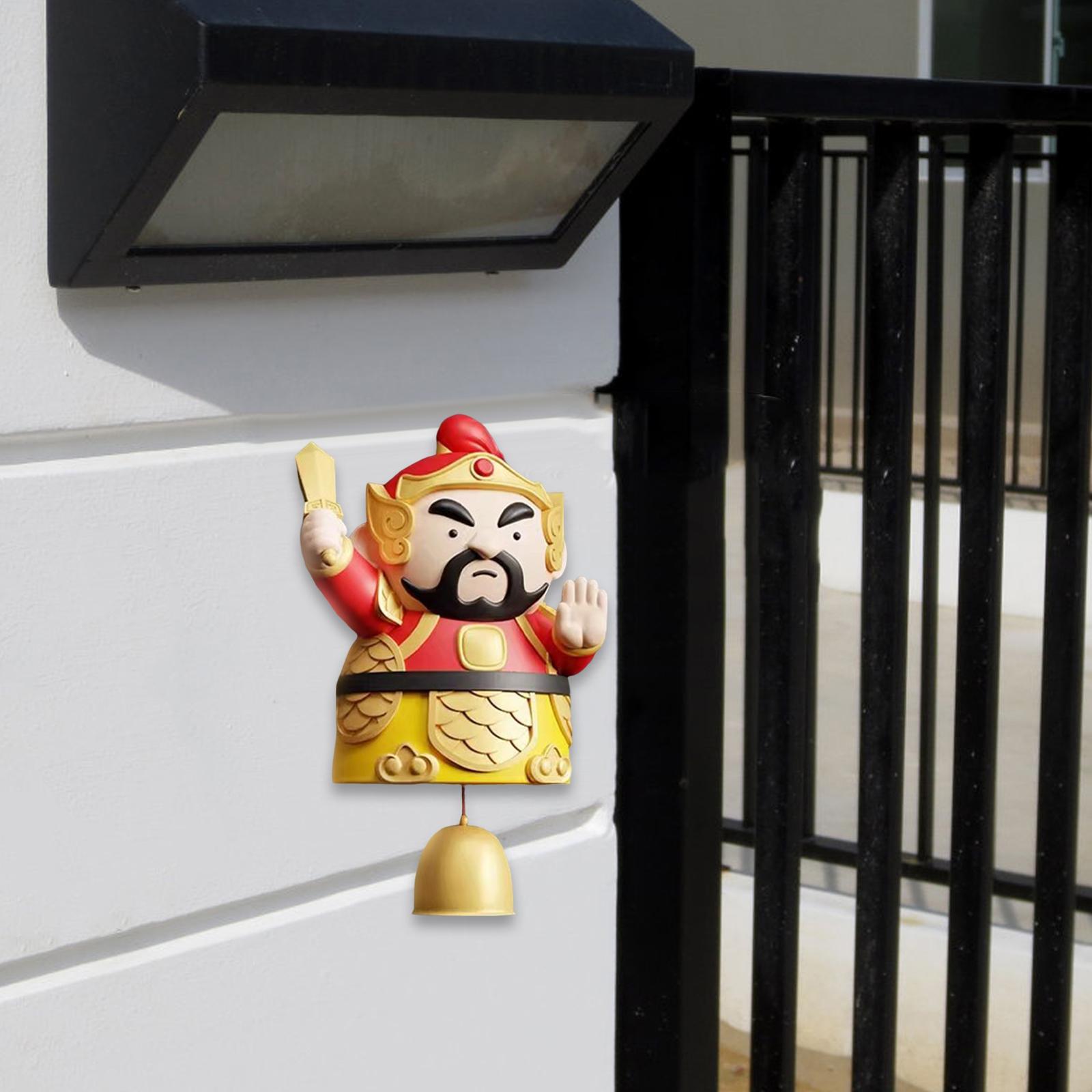 

Shopkeepers Bell for Door Opening Doorbell Ornament Decorative Creative Traditional Door God for Home New Year Room Store червоний