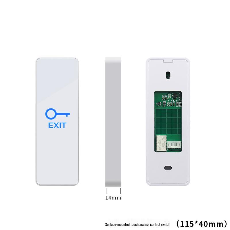 Touch Access Switch: Auto-Reset Narrow Door Open Button, 86-Type Surface Mount Panel