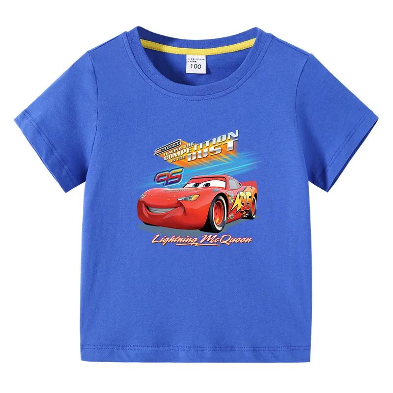 Potdemiel Summer Disney McQueen Car Kid Shirts Boys T-shirt Short-sleeved for Children's Baby Tee Clothes Kids Tops