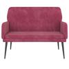 351418 vidaXL Bench Bordeaux 108x79x79 Cm Velvet