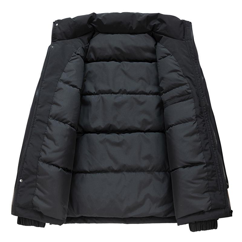 Autumn and winter new white duck down jacket stand-up collar fashion versatile jacket solid color men's bread jacket