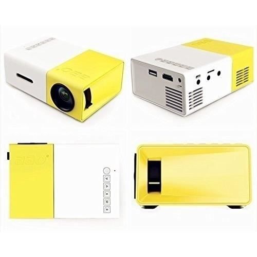 Projecteur Mini - YG300 - Full HD 1080p - LED - Jaune - Compact et Portable
