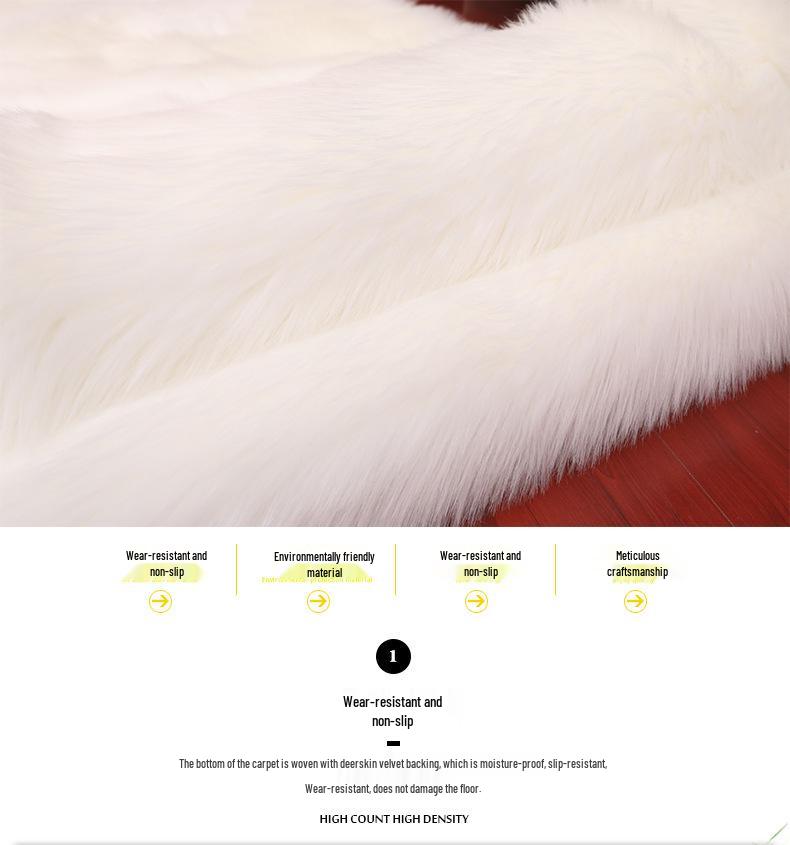 Dlouhosrstý plyšový koberec se švestkovými květy pro obývací pokoj, konferenční stolek nebo pohovku.