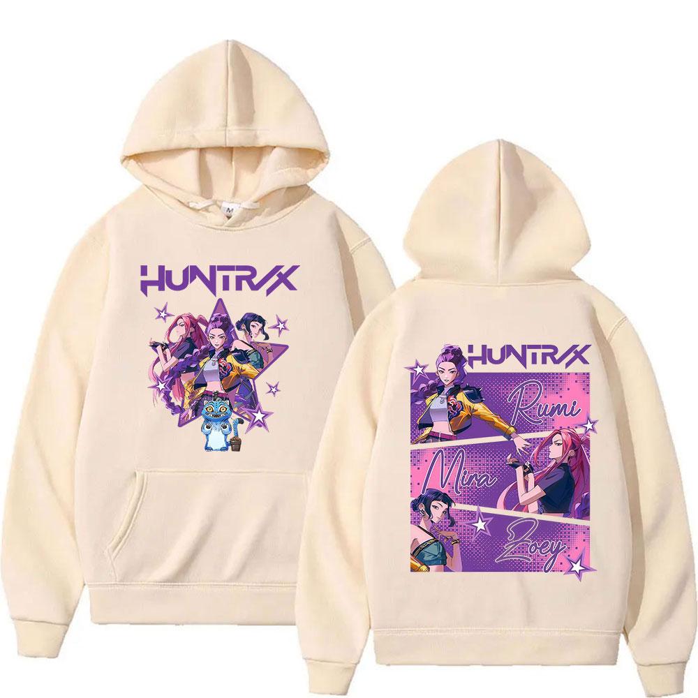 Harajuku KPop Demon Hunters Mira Rumi Joey Hoodies Men Women Vintage Long Sleeve Loose Sweatshirt Popular Y2k Streetwear