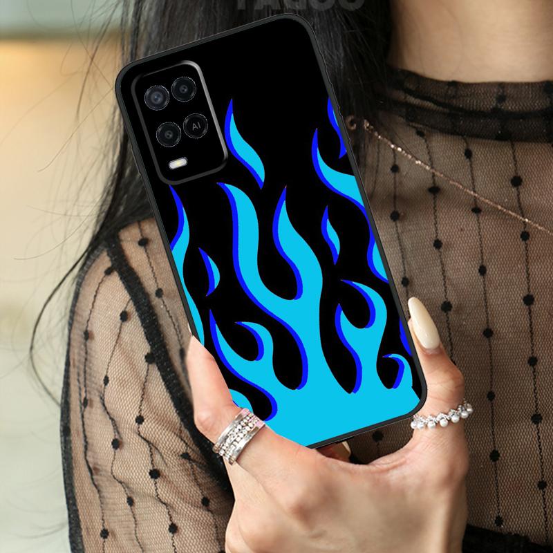 Cool Flame Colorful Pattern Case For Oppo A5 Pro A15 A17 A57 A77 A18 A38 A58 A78 A98 A94 A74 A54 A40 A60 A80 A96 A76 A16