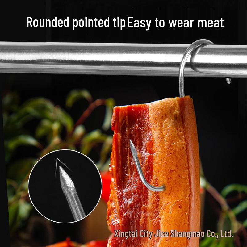 Stainless Steel S-Hook Meat Hangers for Roasting and Curing