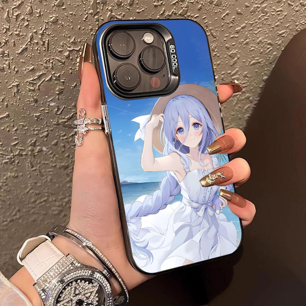 Date a Live Mio Takamiya Translucent Mobile Phone Case for iPhone 17 16 15 14 13 12 11 X XR XS Air Pro Max Plus Colorful Cover