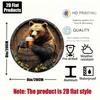 Vintage Bear Beer Round Metal Wall Sign 8x8 Inch Aluminum Plaque Bar Kitchen Home Decor