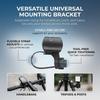 360 Degree Rotatable Bike Light Holder ABS Material Handlebar Mount For 1.5-4.5cm Diameter