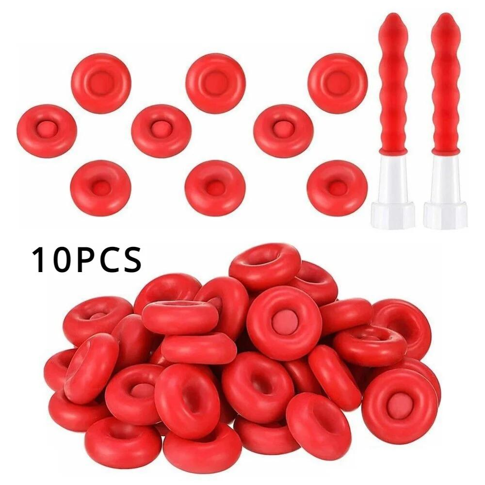 10/20Pcs Tip Seal Cap Glass Rubber Sleeve Latex Leather Tip Nozzle Protector Leak Proof Seal Sleeve