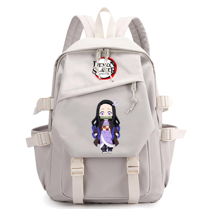 Anime Demon Slayer Ryggsekk Back To Schoolbag for Boy Girl Bookbag for Kid Gaver Menn Dame Reisebag Stor kapasitet ryggsekk