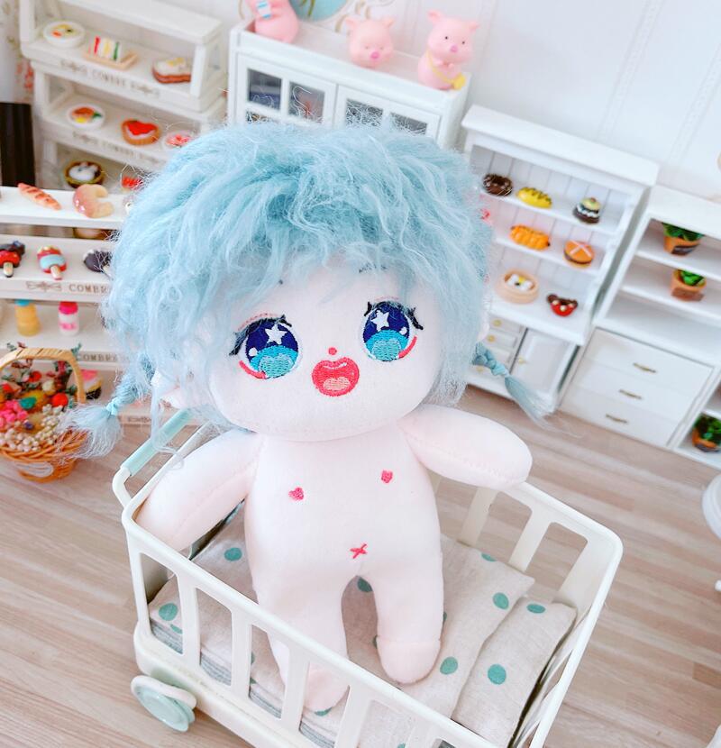 In Stock Ready to Ship 20 cm K-pop Plush Cotton Idol Dolls Naked Bare Doll With Plastic Bone PVC Skeleton Bracket