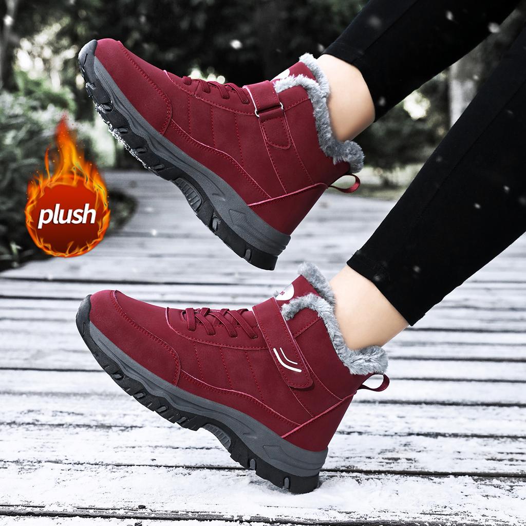 TUINANLE Women's Soft Bottom Non-Slip Velvety Winter Boots - Warm Old Beijing Style Snow Boots Men Cotton Shoes