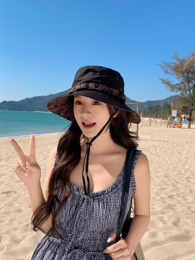 Women's Retro Cowboy Ethnic Style Wide Brim Sun Hat – Breathable Outdoor Beach Protection