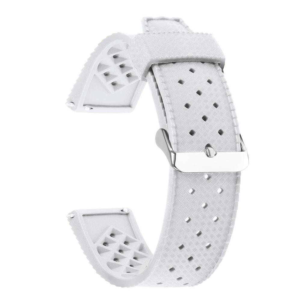 Breathable Silicone TPU Waterproof Sweatproof Unisex Watch Strap - Fits All Brands, 20/22mm