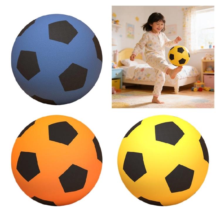 High Elastic Indoor Quiet Football Low Noise Indoor Bounce Ball Light Weight Soft Foam Practice Ball For Various Indoor