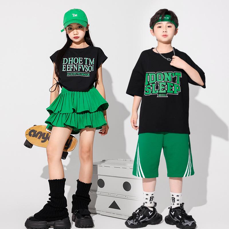 Girls' Jazz Dance Suit - Hip-Hop Street Fashion, Trendy Children's Performance Wear, Zhang Yuanying Style.