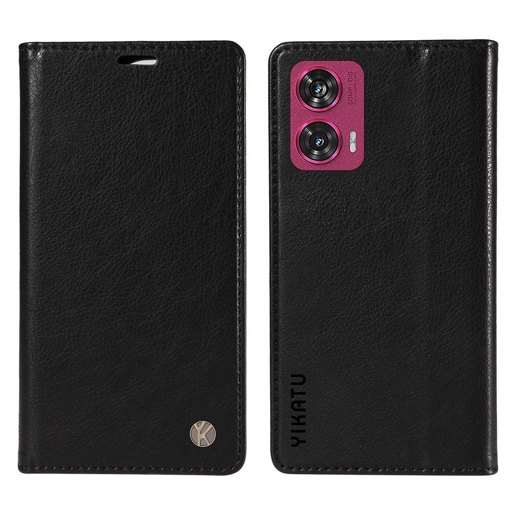 For Motorola Edge 50 Fusion 5G Case Litchi Texture Leather Wallet Phone Cover