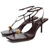 Zara Minimalist Versatile High Heel Sandals Women Footwear Brown 12336410